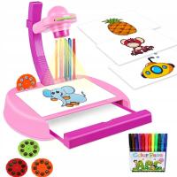 PROJEKTOR RYSOWANIA RZUTNIK MALOWANIE Biurko Szuflada 12 Pisaków 24 Slajdy