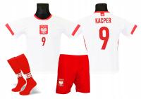 LEWANDOWSKI lub NADRUK strój + getry rozm. 110