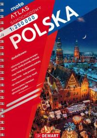 ПОЛЬША 1: 250 000 АТЛАС ТУРИСТИЧЕСКИЙ АВТОМОБИЛЬ НА СПИРАЛИ 2024/2025 DEMART