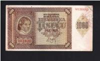 BANKNOT CHORWACJA -- 1000 kuna -- 1941 rok
