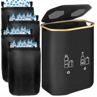 Kontener na butelki kaucyjne 160L z 4 workami wielokrotnego użytku i pokrywą odporną na zapachy