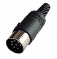 Wtyk DIN 8 pin 8p na kabel 270 stopni