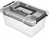 Pojemnik plastikowy 4,5L z organizerem przezroczysty box PRODUKT POLSKI