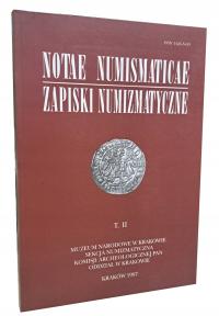 Notae Numismaticae Zapiski Numizmatyczne T. II