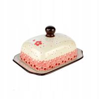 Mała maselniczka pojemnik na masło 15,5cm Ceramika Artystyczna Bolesławiec