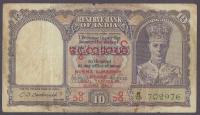 Birma/Indie - 10 rupees 1947 (VG)