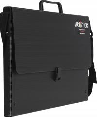 Папка 43,5 х 31 см для документов чертежи с полосой черный А3