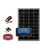 PANEL SŁONECZNY SOLARNY 160W ZESTAW USB LCD 12V na KAMPER PRZYCZEPA ALTANKA
