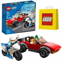 LEGO City 60392 Motocykl policyjny Zestaw LEGO auto + Torba LEGO Gratis