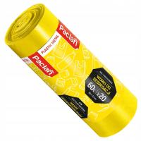 WORKI na ŚMIECI do SEGREGACJI PLASTIKU i METALU Paclan 60L / 20 szt - żółte