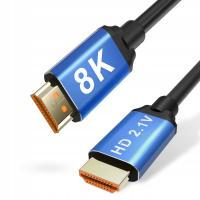 Kabel HDMI 2.1 Przewód 4K High Speed 2.0 4K 120 144Hz 8K 60Hz FHD eARC 1m