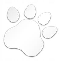 СВЕТООТРАЖАЮЩАЯ НАКЛЕЙКА СЛЕД ЛАПКА ОТПЕЧАТОК СОБАКИ НАКЛЕЙКА