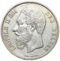 Belgia. 5 franków 1871 – SREBRO