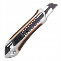 НОЖ ДЛЯ ОБОЕВ СТРОИТЕЛЬНЫЙ НОЖ МЕТАЛЛИЧЕСКИЙ ПРОРЕЗИНЕННЫЙ ЧЕРНЫЙ КЛИНОК ТВЕРДЫЙ 6481