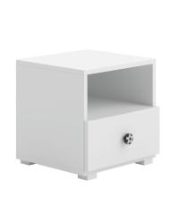 SZAFKA NOCNA DLA CHŁOPCA Biały stolik nocny sportowy z uchwytem piłka nożna