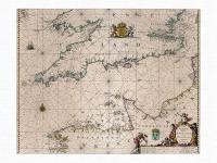 MAPA MORSKA Kanał La Manche Anglia Francja 1667