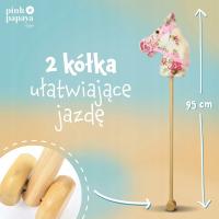 Pluszowy koń na kiju Pink Papaya 95 cm z Dźwiękiem - Idealny do Zabawy