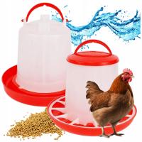 KARMNIK I POIDŁO NA PASZA KARMA DLA KUR KACZEK GĘSI DROBIU 3L + 3KG