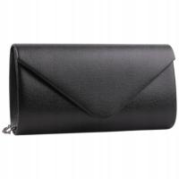 TOREBKA DAMSKA KOPERTÓWKA WIZYTOWA NA RAMIĘ TOREBKI ELEGANCKIE CZARNE