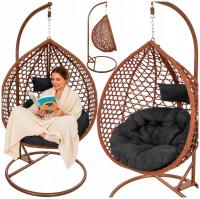 FOTEL WISZĄCY SKŁADANY HUŚTAWKA KOKON DO SALONU KOSZ BUJANY HAMAK PODUSZKI
