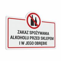 Naklejka - Zakaz Spożywania Alkoholu 13.3x20 cm #ZB07S