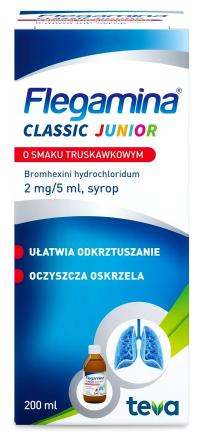 Flegamina Junior truskawkowy syrop na kaszel 200ml