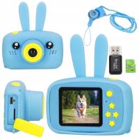 Детская цифровая фотокамера 40 Mpx 5 игра Синий кролик карта