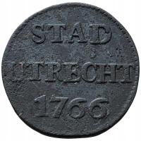 49662. Holandia, Utrecht - 1 duit - 1766r. (2,3g/22mm)