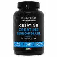 Bandini Kreatyna| Monohydrat Mikronizowany| BEZ RTĘCI |120 Tabletek