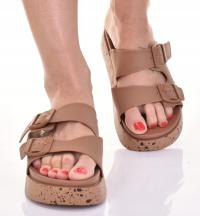 LEKKIE SANDAŁY DAMSKIE NA PLATFORMIE WYGODNE BUTY NA LATO PLAŻĘ