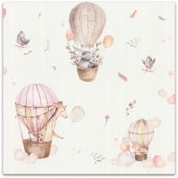 Картинка детские воздушные шары розовые животные флизелин