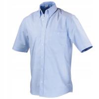 Koszula męska z krótkim rękawem - kolor błękitny