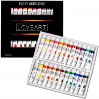 Акриловые краски 24x12ml Loveart-набор акриловых красок 24 цвета в тюбике