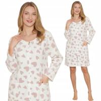 Morella szlafrok damski do kolan bez kaptura ecru