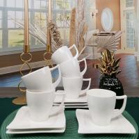 ELIH SUZANNA SERWIS KOMPLET KAWOWY 12 EL ECRU NA 6 OSÓB KREMOWA PORCELANA