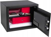 ДОМАШНИЙ СЕЙФ С ЭЛЕКТРОННЫМ ЗАМКОМ БРОНИРОВАННЫЙ КАССОВЫЙ АППАРАТ С ПОЛКОЙ ОФИСНЫЙ TSF-13
