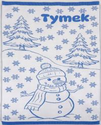 Kocyk dziecięcy bawełniany z imieniem i metryczką na prezent do łóżeczka