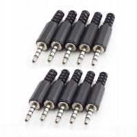 10pcs 4P 3.5mm RCA Plug Mono Stereo Audio Video Dual Audio Plug Headph Plug