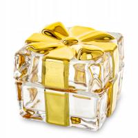 Szklany pojemnik dekoracyjny z pokrywką słoik pudełko z kokardą bombonierka