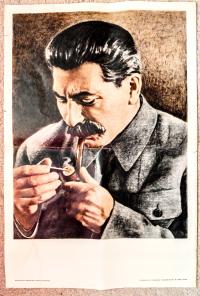 POLSKA PRL Plakat J Stalin 1950 rok.
