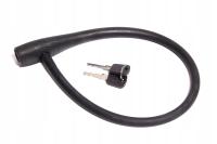 Zapięcie SILIKONOWE pętla 13x600mm KLUCZYK CZARNE