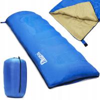 Śpiwór Turystyczny Kołdra Ciepły 180cm Lekki LETNI Niebieski
