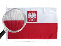 Flaga Bandera LEN Polska Godło Lniana 67 160g/m2 Jachtowa Żeglarska