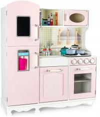 Хо хо деревянная детская кухня розовый Винтаж, новинка, кулинария весело