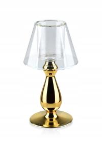 Świecznik dekoracyjny Mary szklany złoty tealight