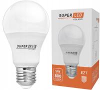 Żarówka LED E27 5W 800lm = 80W CCD More Lumens SuperLED neutralna