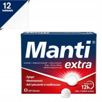Manti Extra 0,01g+0,165g+0,8g, 12 tabletek