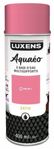 LUXENS КРАСКА НА ВОДНОЙ ОСНОВЕ СПРЕЙ РОЗОВЫЙ САТИН БЛЕСК 400 МЛ