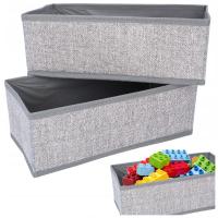 PUDŁO TEKSTYLNE do przechowywania organizer do szafy zestaw x2 na bieliznę