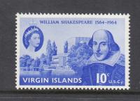 kol. ang. VIRGIN ISLANDS Mi 139 SHAKESPEARE seria z 1964